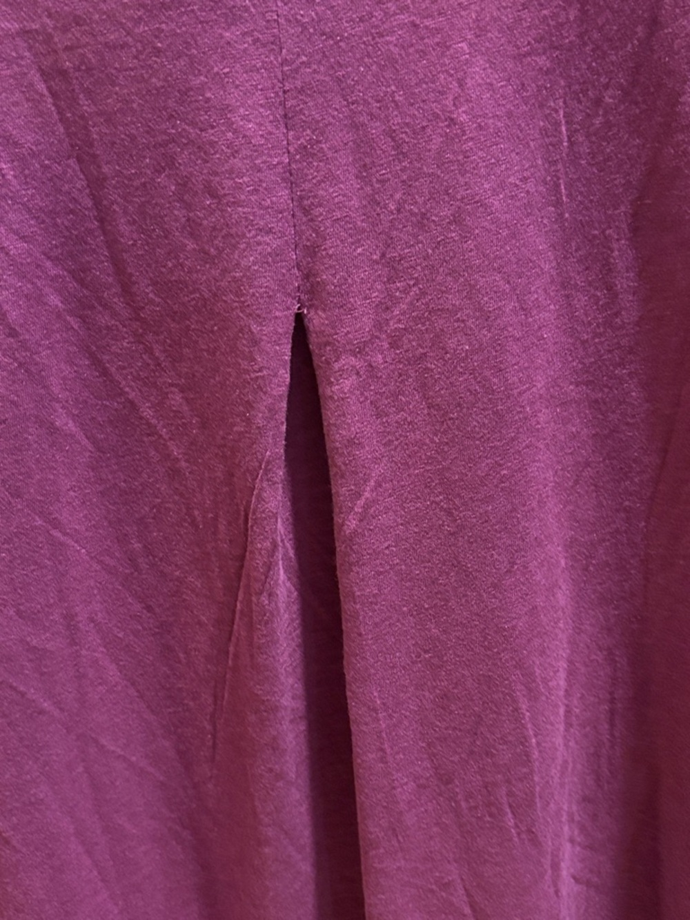 J. Jill Women’s Scoop Neck Loose Fitting Short Sleeve Tee - Burgundy Plum - Picture 5 of 6